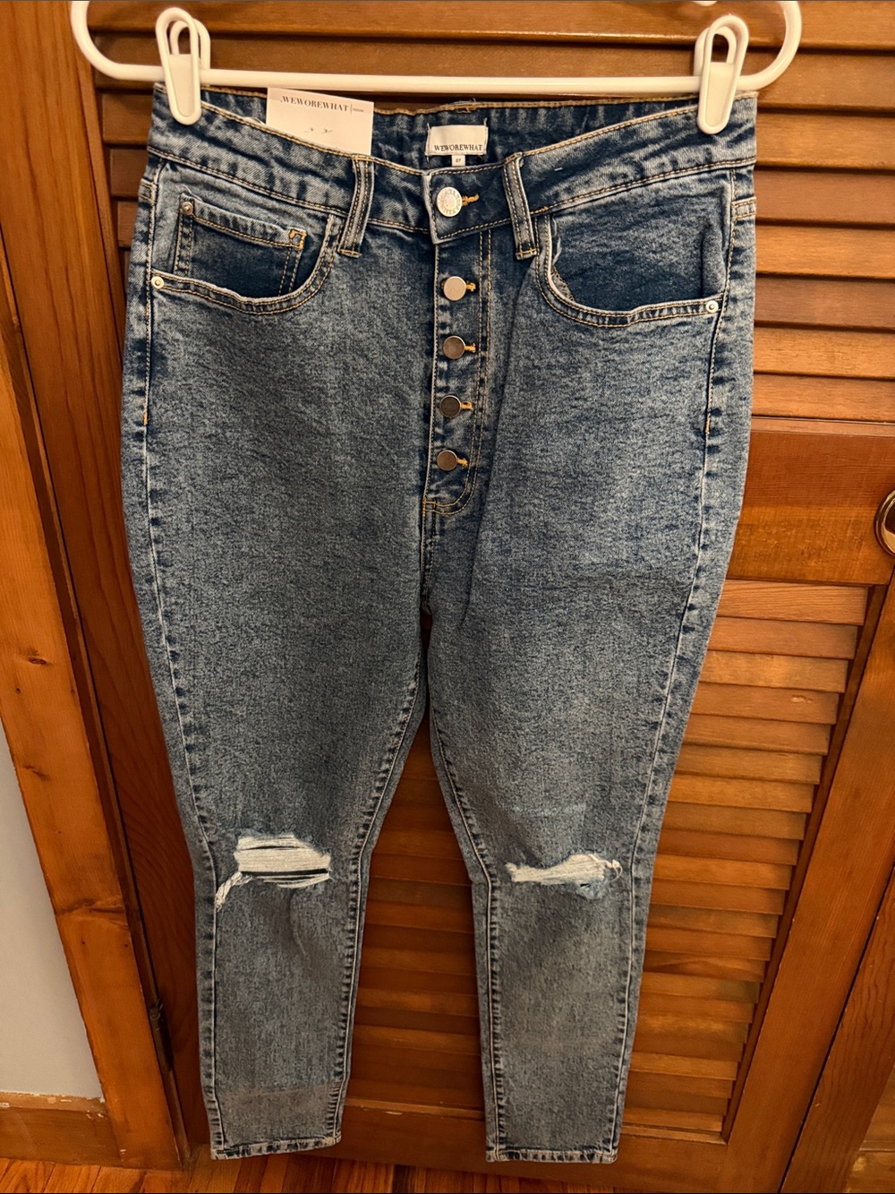 WeWoreWhat The Danielle High rise vintage straight denim NWT